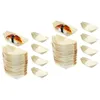 Ensembles de vaisselle Sushi Boat Sashimi Plateau Bambou En Bois Servant Jetable Conteneur Assiette Bol