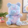 Color Rainbow Bear Plush Doll Kawaii Cute Stuffed Animals Soft Baby Soothing Toys Sleeping Pillows Gifts for Kids Girls Toys 2150