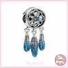 Pandora Charm için 925 Gümüş Boncuklar Takımlar Rüya Catcher Shanly Heart Yolu Cazibesi Set Kolye