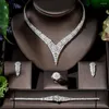 Necklace Earrings Set Fashion Sale 4pcs Bridal Jewelry Dubai For Women Wedding Party Accessories Aretes De Mujer N-1405