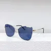 2023 Temperament High-End-Boutique neues Modell Titanlegierung Schmetterlingsoptik Linsen für Frauen einfache große Rahmen Luxus Sonnenbrille Strand Reisestil