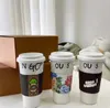 3pcs/مجموعة مصممة الأكياس السيراميك tumblers بني الزهور براون الزهور مصنعة القهوة مع صندوق