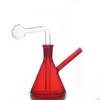 2pcs 14 mm Femelle Bang de brûleur d'huile Bongs Hobelah Pyrex Triangle de pyrex Recycleur Recycler Bong de bécher en tête