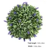 Fleurs décoratives 2 pièces gazon artificiel topiaire lavande ornement pour jardin fête de mariage suspendu décoration murale vert 20cm