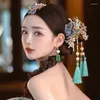 Pinces à cheveux Vintage Hanfu Stick Chinois Classique Perle Épingles À Cheveux Fleurs Avec Gland Chapeaux Accessoires De Mariage