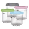 Ice Cream Tools 2/4Pcs Ice Cream Pints Cup For Ninja Creamie Maker Cups Reusable Can Store Ice Cream Pints Containers With Sealing 230621