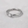 Cluster-Ringe BOAKO 0,25 D Farbe Moissanit Ring 925 Sterling Silber Klassischer vielseitiger Schmuck 18 Karat vergoldet Damen-Verlobung