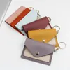 Card Holders Korean Version Holder Cute Student Candy Color Ultra-thin Wallet Multi-card ID Package Keychain Small Purse