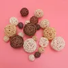 Dekorativa blommor 18st Takraw Natural Rattan Po Props Ornament Wall Ceiling Pendant For Birthday Wedding Shower Party Favors