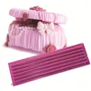 Baking Moulds Human Wedding Cake Ruffle Silicone Mold Mat Wave Texture Print Rectangular Flip Sugar Lace Making Molds