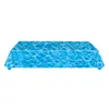 Borddukvåg Vattenmönster Tabelduk Blue Plastic Ocean Decorations Sommardekoration Vågor Disponerbar