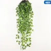 Dekorativa blommor 1st Diy Garland Decoration Balkony Loft Decor Green Radish Plant Grape Ivy Leaf Artificial Flower Wall Hanging Rottan