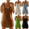 Casual Dresses Women's Dress Solid Color Halter Slip Knee Length Surplice