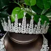 Halsband örhängen set mode stora lyx nigerianska smycken vit guld färg pannband tiaras krona uttalande örhänge uppsättningar för kvinnor n-1638