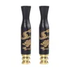 Smoking Pipes Black sandalwood carved dragon cigarette holder, dual purpose medium and fine filter, circular and washable solid wood filter tip