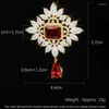 Brooches YYSUNNY Luxury Red Crystal Water Drop For Women Broches Brooch Pin Strass Accessories Female Jewelry Gift
