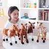 Bonecas de pelúcia simulação cavalo brinquedo de pelúcia 4 estilos bonecos de bicho de pelúcia alta qualidade brinquedos clássicos crianças presente de aniversário decoração de casa brinquedo adereço 230621