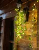 Leaf String Light Artificial Garland Rattan with LED String Light for Indoor Bedroom Holiday wedding party decoration, warm white