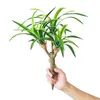 Dekorative Blumen Künstliche Orchidee Gras Topf Tropische Realistische Gefälschte Pflanzen Kunststoff Indoor Palme Bonsai El Büro Wohnkultur