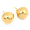 Boucles d'Oreilles Tige Demi Boule Incroyable Or Lisse Couleur Femme Bijoux