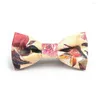 Bow Ties Hooyi Pu Tie للرجال هدية حفلة طباعة الزفاف عيد الميلاد العنق