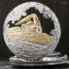 Wristwatches 1pc Men's Quartz Watch Beautifully Carved Hollow Locomotive Pocket Souvenir Gifts