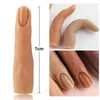 False Nails Soft Silicone Practice Fake Finger Nail With Joints Bendable Fingernails Tips Manicure Training Model Accesories TRGJ