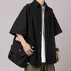 Damesblouses Zomer Koreaanse Mode Office Lady Casual Harajuku Ijs Zijde Korte Mouw Mannen En Vrouwen Losse Oversized Effen Shirts Tops