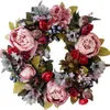 Декоративные цветы 35 см искусственной пиони -гидрангея цветочные входные венок для весны летни