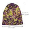 Berretti Dpa160202a Berretto lavorato a maglia Berretti Skullies invernali da uomo Astratto Prugna Viola Oro Giallo Ode stellato Omaggio