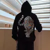 Herrtröjor Höst /vinterjacka diamant tiger mönster mode personlighet mäns hoodie casual svartvitt