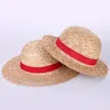 القبعات في الهواء الطلق Luffy Hat Straw Hat Performance إكسسوارات Cosplay Hat Summer Sun Hat Hat Yellow Straw Hats for Women 31 35cm 230621