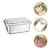 Conjuntos de louças Crisper Fresh-keeping Box Cebola Armazenamento Cozinha Aço inoxidável Almoço Crianças Aldulto Fruta Caixa de metal Trabalho de vedação