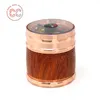 Smoking Pipes New Wheel Four Layer Cigarette Grinder Wood Grain New Product Grinder 63mm4 Zinc Alloy Cigarette Crusher