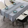 Couverture de tissu de table imperméable antidérapant résistant à l'huile résistance à la chaleur décoration PVC Ins Style nappe à manger décor à la maison