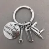 Father Day Gift Love You Daddy Key Chain Metal Hammer Screwdriver Wrench Charms Pendants Keychain Portable Keychains Th0740