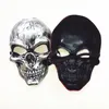 Halloween Adults Skull Mask Plastic Ghost Horror Mask Gold Silver Skull Face Masks Unisex Halloween Masquerade Party Masks Prop