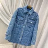 Women's Jackets Vintage Cotton Denim Fabric Thicken Coat Light Wash Parkas Denims For Women