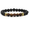 8mm Natural Lava Stone Turquoise Tigers Eye Beads Bracelet volcanic Rock Stone Aromatherapy Essential Oil Diffuser Bracelet for women