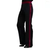 Scene Wear Fashion Latin Dance Pants for Man Black Red Standard Fringe Fabric Men Ballroom Modern Waltz Tango Trousers Y161