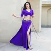 Scene Wear Bellydance Costume Luxory Dress Women Belly Dance Half Hidees Kirt Headdress 2st Oriental Performance Outfit modeklänningar