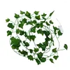 Decorative Flowers Sweet Potato Leaf Lighting Chain Fake Vine String Leaves Lamp Foilage Indoor Fairy Holiday Greenery