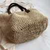 Kvällspåsar Kvinnor Shouder Bag Bohemian Straw Handväska Summer Beach vävd underarm Stor Crochet Tote Shopping