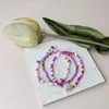 Pulseras con dijes 3 unids/set, conjunto de pulseras de cuentas de arroz coloridas para mujer, señora, verano, playa, amistad, regalos de joyería bohemios hechos a mano