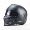Motorcykelhjälmar Vintage Scorpion Full ansiktshjälm med inre lins Casco Moto Retro Riding Cracete Para Dot