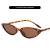 Óculos de sol vintage olho de gato leopardo retrô feminino masculino estilo designer clássico com estojo com zíper