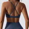 Yoga Outfit Buttery Soft Bra Femmes Imprimé Sexy Col V Profond Ligne Sous-Vêtements De Sport Respirant À Séchage Rapide Gym Crop Top Vêtements D'entraînement