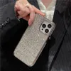 Luxe Paillettes Diamant Placage Vogue pour iPhone 14 13 12 Pro Max Durable Mode Femmes Mince Pleine Protection Doux Pare-chocs Étincelle Couverture Arrière Antichoc