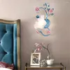 Appliques murales Style jardin bleu fer lumières salon chambre lampe chevet méditerranéen européen pour luminaires à la maison