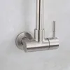 Bathroom Sink Faucets Stainless Steel Wall Kitchen Faucet Single Hole Tap Cold Spout Mixer Stream Sprayer Head For Kitchens Bars